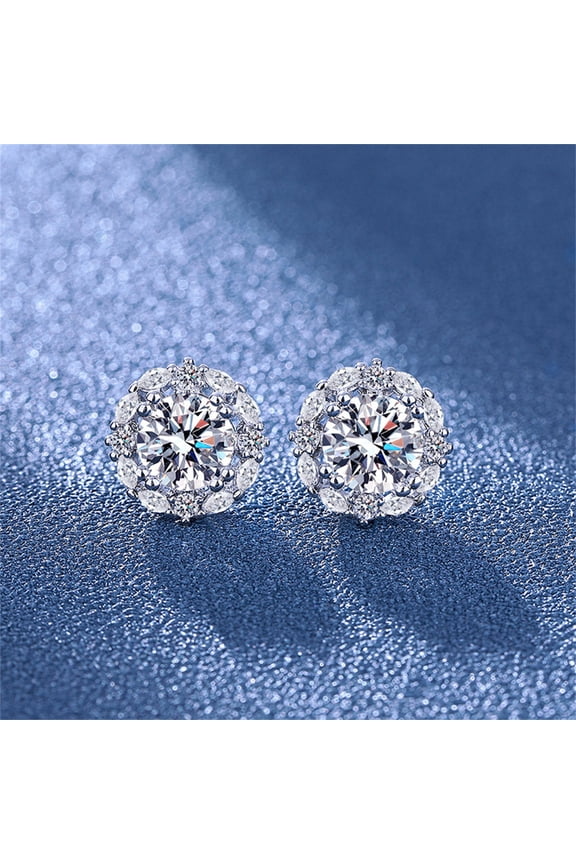 Star Stud Earrings Women Hypoallergenic Celestial Jewelry Sparkling Ear Studs Romantic Valentine's Day Gifts For Her Wife Wedding Anniversary Birthday Present