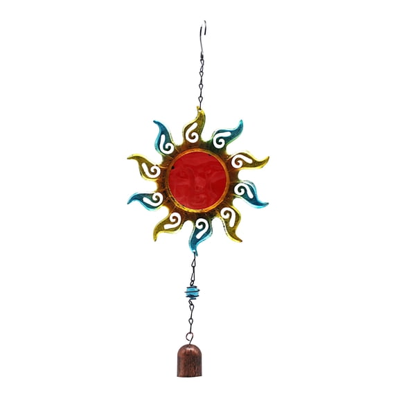 HmNPlay Sun Wind Chimes 3D Spinner Outdoor Garden Decor Hanging Ornament for Patio Porch Yard Kinetic Art Decoration