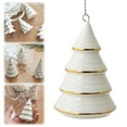 thumbnail image 1 of HmNPlay White Ceramic Christmas Tree Ornament 1Pcs Porcelain Hanging Decoration for Holiday Home Indoor Modern Xmas Decor Gift Idea (155 Characters), 1 of 9