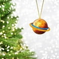 thumbnail image 1 of HmNPlay Wooden Planet Astronaut Rocket Christmas Ornaments Hanging Decor 1pc Unique Xmas Tree Decoration for Home Holiday Wall Gift, 1 of 8
