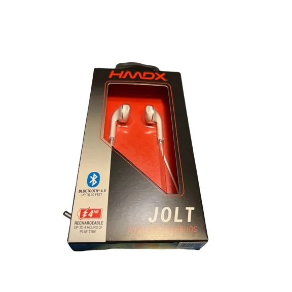 Hmdx Jolt White Bluetooth Wireless Earbuds Rechargeable Bk1Wm6