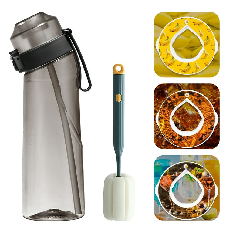 A1r up Water Bottle with Bottle Brush, Air Water Up Bottle 650ml