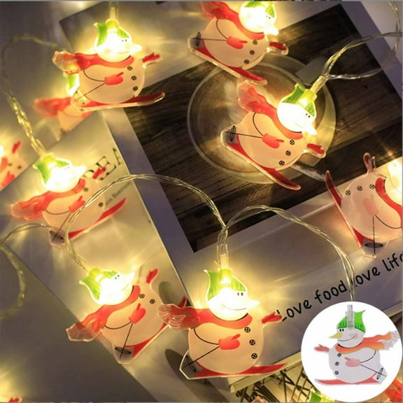 Hmgxay 10.4Ft LED Christmas Lights, Decorative String Lights with Double-Sided Design, Battery-Powered Festive Light String, Colorful Holiday Tree Lights for Indoor and Outdoor Use