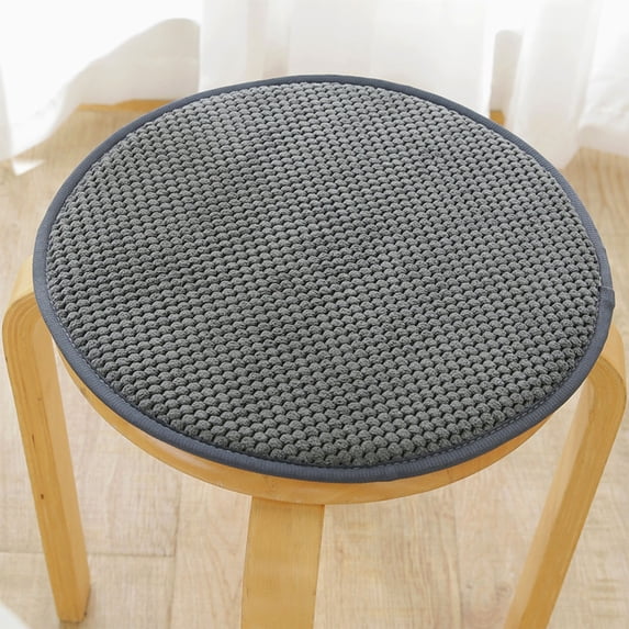 Hmgxay 14" Solid Wood Round Stool Chair Cushion, Four Seasons Universal Thickening Seat Pad, Round Sponge Stool Cushion for Comfort(Black)