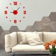 thumbnail image 1 of Hmgxay 15.7" Large Wall Clock, DIY Acrylic Mirror Wall Clock with Stickers, Modern Design Clock Set for Home Decoration, Stylish Quartz Wall Clock for Living Room and Office(Red), 1 of 4