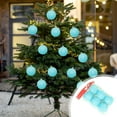 thumbnail image 1 of Hmgxay 2.8" Christmas Decoration Balls, Festive Baubles for Tree Ornaments, Colorful Holiday Spheres for Seasonal Decor, Macaron Color Frosted Balls for Party and Event Decorations(Blue), 1 of 6