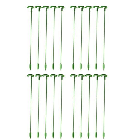 Hmgxay 20PC 14.6" Plant Support Stakes, Durable Plant Support System with Support Rings, Sturdy Garden Plant Support Poles, Versatile Flower and Stem Support Solution