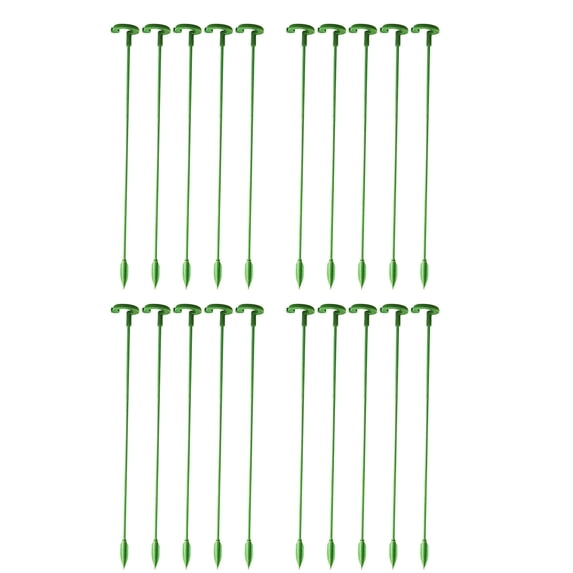 Hmgxay 20PC 22.8" Plant Support Stakes, Durable Plant Support System with Support Rings, Sturdy Garden Plant Support Poles, Versatile Flower and Stem Support Solution