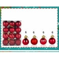 thumbnail image 1 of Hmgxay 24PC 1.2" Christmas Tree Baubles, Festive Hanging Ornaments for Holiday Decoration, Glittery Christmas Balls for Tree Trimming, Stylish Xmas Decoration Packs of 24, 1 of 6
