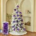 thumbnail image 1 of Hmgxay 24PC 1.6" Christmas Ornaments, Decorative Shatterproof Tree Baubles, 40 mm Hanging Christmas Balls, Safe Non-Breakable Holiday Decorations Set of 24 Pieces(Purple), 1 of 7