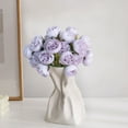 thumbnail image 1 of Hmgxay 27-Head Lotus Simulation Flower Bouquet, Artificial Tea Roses Arrangement, Faux Floral Centerpiece, Hand-held Decorative Bloom for Home Décor(Purple), 1 of 8