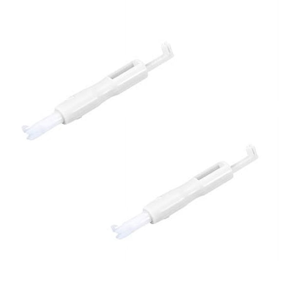 Hmgxay 2PC Household Sewing Needle Threader, Automatic Needle Insertion Tool for Seniors, Needle Changing Sewing Aid, Easy-to-Use Threading Device for Home Sewing Machines(White)