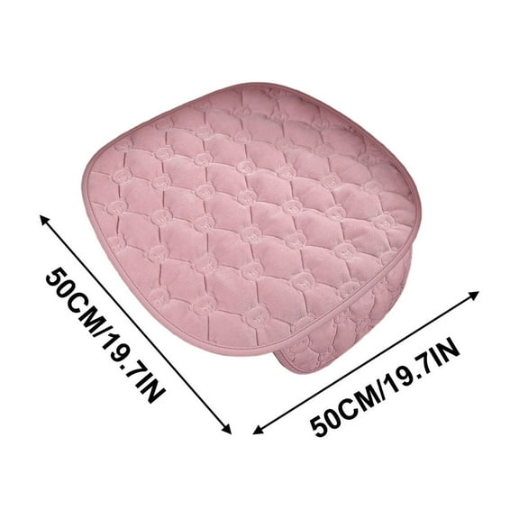 Hmgxay 2PCS Winter Plush Car Seat Cushion, Non-slip Warm Car Seat Cover, Easy Install Heated Vehicle Seat Pad, Universal Comfort Auto Seat Protector(19.7x19.7 Inches)