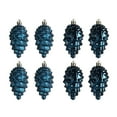 thumbnail image 1 of Hmgxay 8PC 3.5" Christmas Tree Ornaments, 9cm Plastic Christmas Baubles for Holiday Decor, Glittering Christmas Tree Pendants for Home Decoration(Navy), 1 of 5