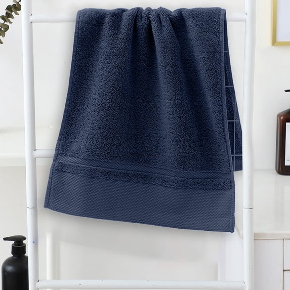 Hmgxay Bath Towel, Oversized Soft Bath Sheet for Adults, Thickened Beach Towel for Showering, Luxurious Cotton Bath Cloth in Various Colors(14"x30",Blue)