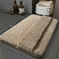 thumbnail image 1 of Hmgxay Bathroom Rug, 12"x16" Soft Bath Mat, Non-Slip Shower Mat, Water-Absorbent Bathroom Carpet, Machine-Washable Floor Mat(Khaki), 1 of 7