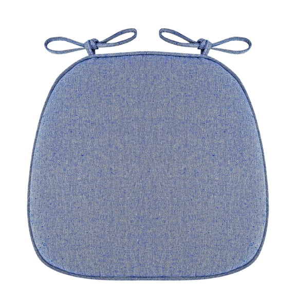 Hmgxay Breathable & Non-Slip Summer Dining Chair Cushion, 14"x16" Linen Sponge Seat Pad with Silicone Grip, Home Office Comfort Cushion for Chairs, Sofas, Patio Seating(Blue)