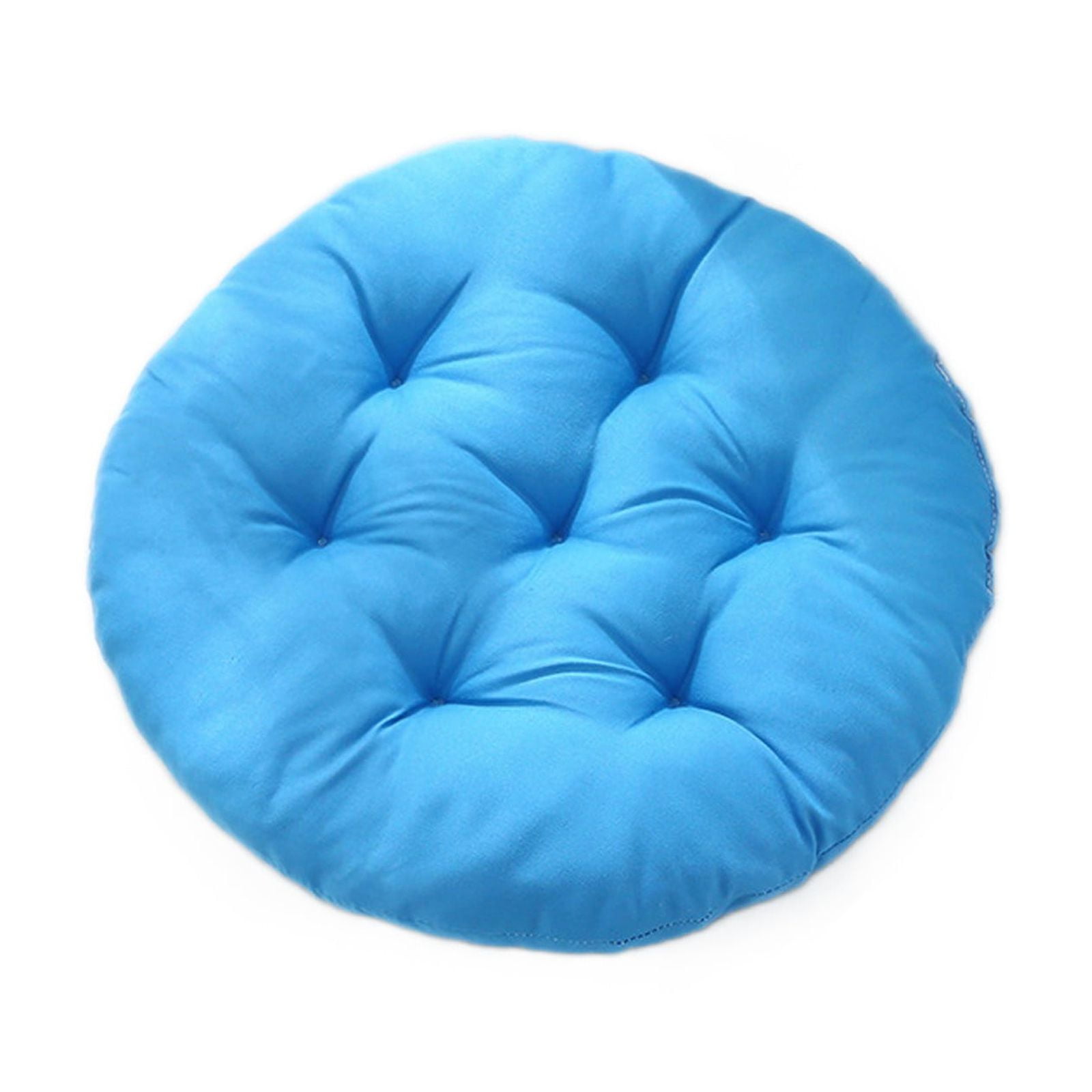 Hmgxay Breathable & Thick Kindergarten Chair Cushion, 12"x12" Round Seat Pad, Child-Friendly Pillow for Preschool/Home/Office & Vacuum-Packed Storage(Blue)