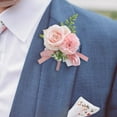 thumbnail image 1 of Hmgxay Bridal Flower Brooch, Elegant Floral Corsage Pin for Weddings, Handmade Groom Breastpin with Artificial Roses, Multicolor Wedding Accessory for Grooms and Bridesmaids, 1 of 6