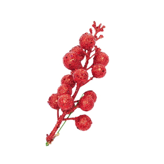 Hmgxay Christmas Tree Berry Branches, Vibrant Artificial Berry Twigs for Festive Decor, Colorful Holiday Ornament Stems, Stunning Decorative Accents for Christmas Trees(Red)
