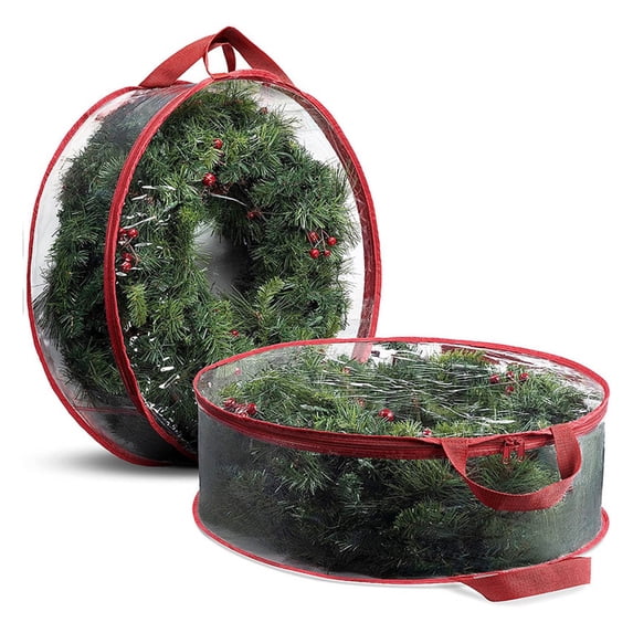 Hmgxay Cloth Christmas Tree Storage Bag, Holiday Wreath Protection Bag, Festive Decorations Storage Case, Insect-Proof Christmas Tree Organizer
