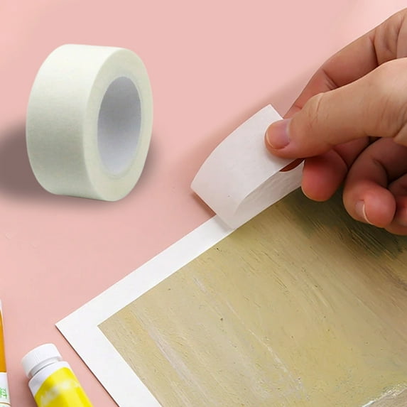 Hmgxay Colored Masking Tape, Decorative Painters Tape for Crafting and Labeling, Arts and Crafts Adhesive Tape for Kids DIY, Multi-Colored Masking Tape for Creative Projects(White)