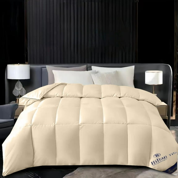 Hmgxay Down Comforter, Plush Goose Feather Duvet for Winter Warmth, Cozy and Lightweight Down Quilt, Soft Twill Weave Bedding for All Seasons(78.7x59 Inches)