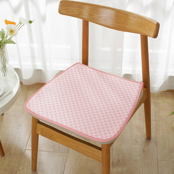 Hmgxay Cool Seat Cushion, Spring and Summer Style Office Seat Cushion with Non-slip Pad, Breathable and Soft Polyester Chair Pad for Comfortable Seating(15.7x15.7 Inches)