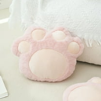 Hmgxay Cushioned Floor Pillow, 13"x17" Stuffed Throw Pillow for Home & Office, Multi-Purpose Claw Shape Decorative Pillow, Comfortable Bedroom & Living Room Accent(Pink)