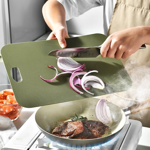 Hmgxay Cutting Board, Multifunctional Kitchen Chopping Board for Fruits and Vegetables, Double-Sided Plastic Food Prep Board with Juice Groove, Dishwasher Safe Food Cutting Surface(Green)
