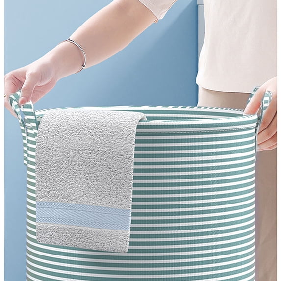 Hmgxay Dirty Clothes Basket, Foldable Laundry Storage Container with Handles, Compact Toy Organizer, Versatile Home Storage Bin