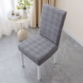 thumbnail image 1 of Hmgxay Elastic Chair Cover, Stretchable Dining Chair Protector with 360-Degree Coverage, Soft Flock Fabric Chair Cushion for Home Furniture(Black), 1 of 6
