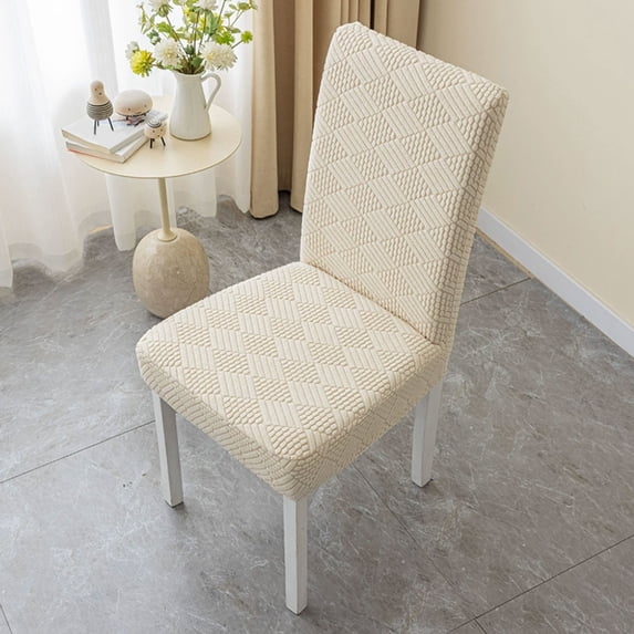 Hmgxay Elastic Chair Cover, Stretchable Dining Chair Protector with 360-Degree Coverage, Soft Flock Fabric Chair Cushion for Home Furniture(Yellow)
