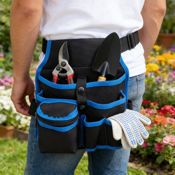 Hmgxay Electrician Tool Belt, Heavy Duty Gardening Waist Bag with Pockets, Multi-Functional Tool Pouch for Hand Tools, Durable Tool Carrier for DIY Maintenance