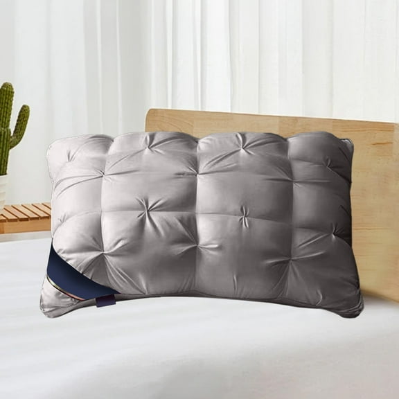 Hmgxay Feather Velvet Twist Pillow, Ultra-Soft Hotel Quality Pillow Core for Neck Support, Home Use Memory Foam Pillow, Hilton Style Down Alternative Pillow(18.9x29.1 Inches)