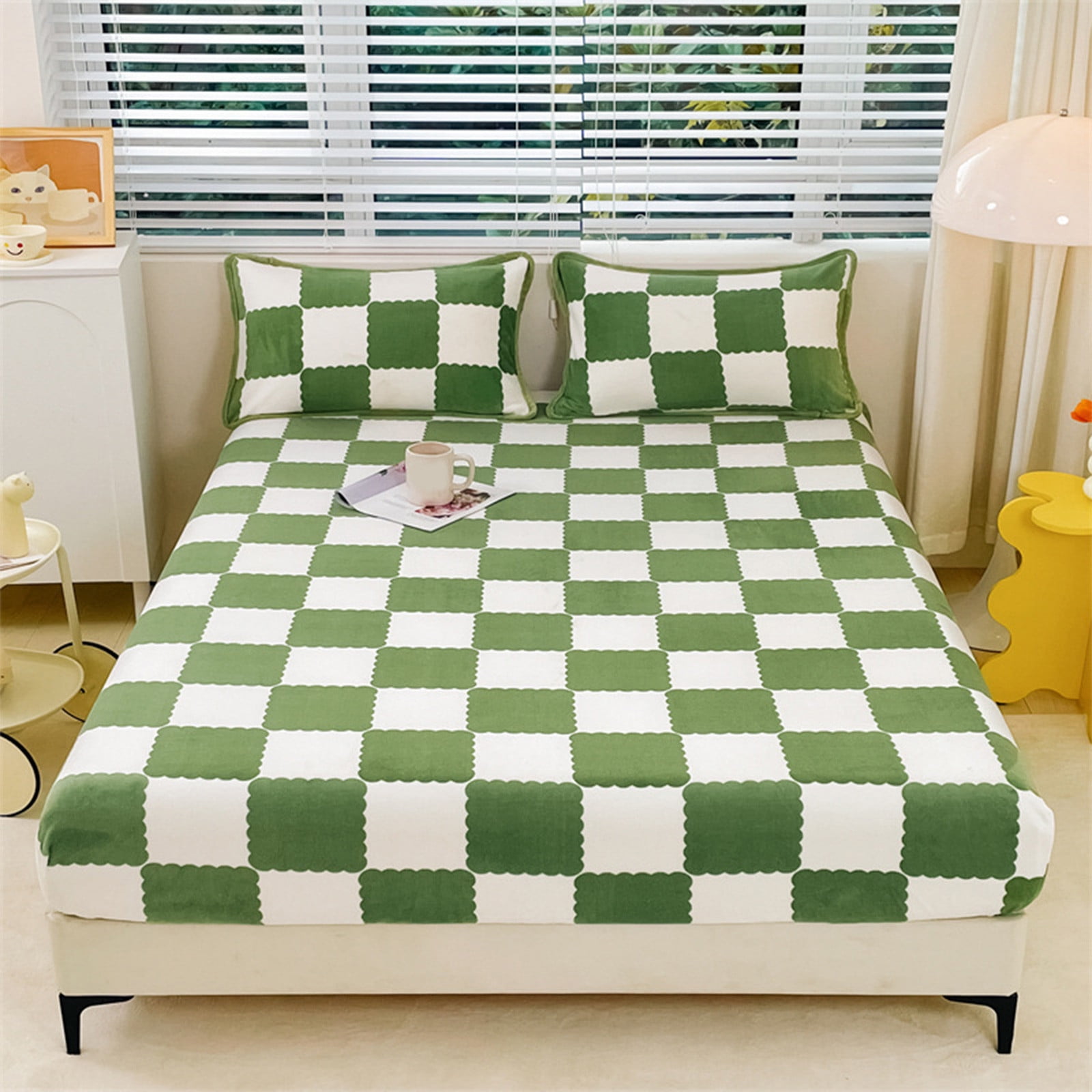 Hmgxay Fitted Sheet, Bed Mattress Protector, Cotton Quilted Cover, Non-Slip Breathable Bed Liner(47.2x78.7 Inches)