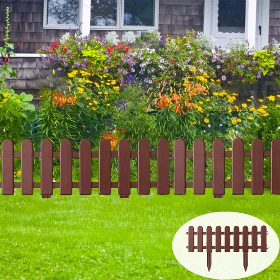 Hmgxay Flower Bed Fence, Small Garden Barrier, Decorative Edging Fencing, Portable Plant Protection Fence