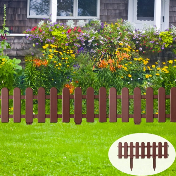 Hmgxay Flower Bed Fence, Small Garden Barrier, Decorative Edging Fencing, Portable Plant Protection Fence