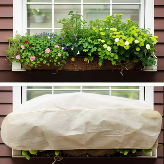 Hmgxay Garden Frost Protection Cover, Reusable Non-Woven Plant Insulation Cover, Vegetable Cold Weather Shield, Durable Frost Blanket for Flower Beds