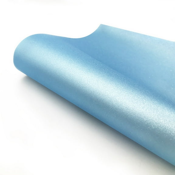 Hmgxay Glitter Self-Adhesive Vinyl, Holographic Heat Transfer Film for DIY Crafts, Decorative Iron-On Vinyl for T-Shirts and Home Decor(Light Blue)