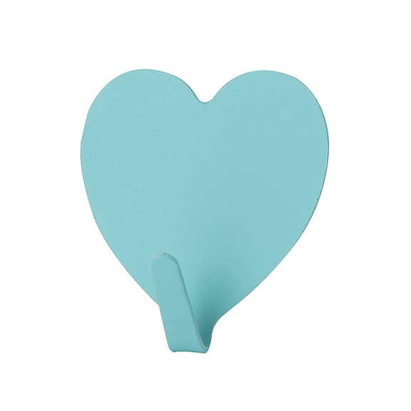 Hmgxay Heart-Shaped Sticky Hook, Love Decorative Adhesive Hook with Stainless Steel Design, Strong Load-Bearing Wall Hook for Home or Office, No-Drill Heart Wall Decor Hook(Green)