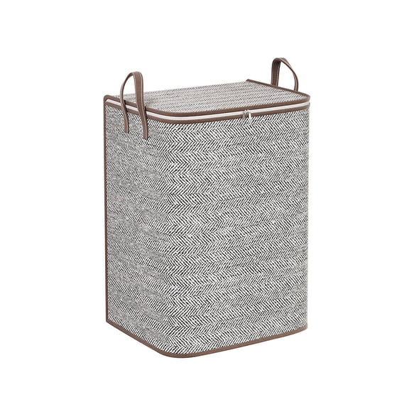Hmgxay Large Capacity Storage Bag, Foldable Zipper Organizer with Handle, Portable Non-Woven Fabric Tote, Convenient Carrying Bag for Household Items