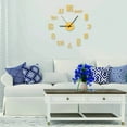 thumbnail image 1 of Hmgxay Large Wall Clock, DIY Acrylic Clock Sticker Set, Replacement Quartz Clock Kit, Modern Living Room Wall Decoration(Gold), 1 of 4