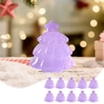 thumbnail image 1 of Hmgxay Luminous Statues, Decorative Miniature Christmas Models for Home Decor, Colorful Christmas Tree Resin Ornaments, Holiday Desktop Christmas Tree Decorations(Purple), 1 of 6