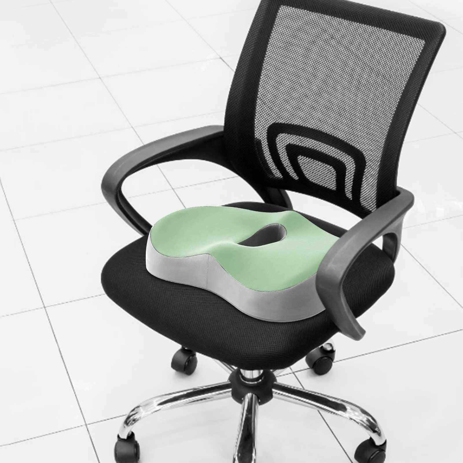 Memory Foam Donut Ring Seat Cushion - Coccyx Relief For Car, Office & Home
