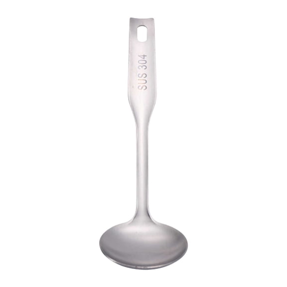 Hmgxay Mini Cooking Spoon, Polished Stainless Steel Ladle and Slotted Spoon, Compact Turner with Ergonomic Handle, Space-Saving Kitchen Utensils