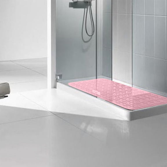 Hmgxay Non Slip Bath Mat, Waterproof Shower Floor Pad with Massage Dots, Fast Dry Plastic Bathroom Rug, Fatigue-Reducing Tub Safety Mat(Pink)