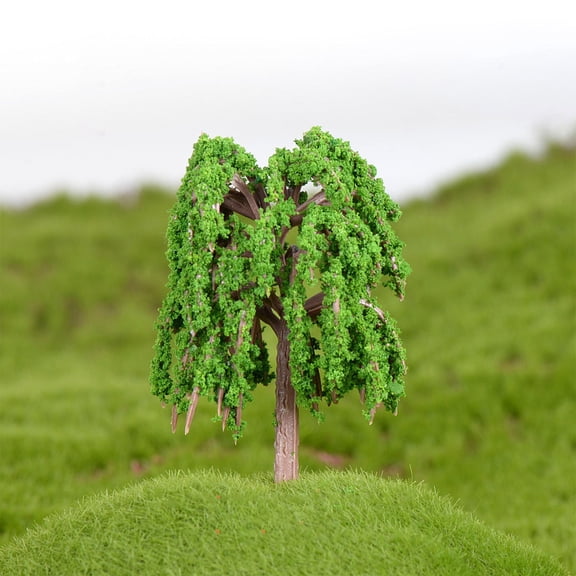 Hmgxay Pointed Green Tree Model, Miniature Plant Model with Multi-layer Design, Decorative Succulent Plant Pot, Lifelike Perspective Greenery for Home and Office