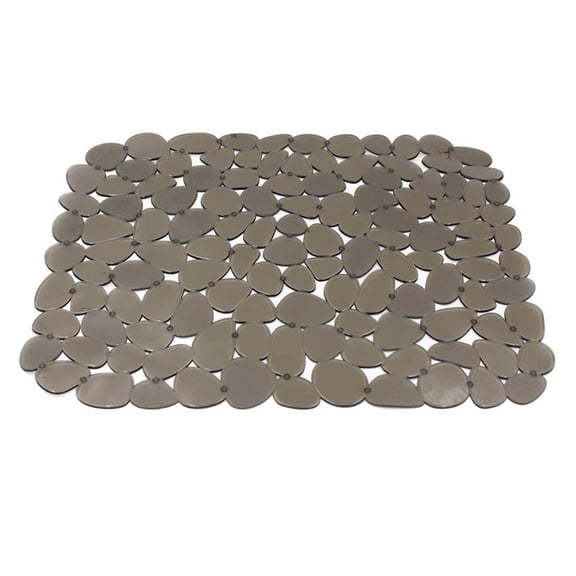 Hmgxay Sink Mat, Multi-Functional Kitchen Sink Protector with Customizable Size, Heavy-Duty PVC Sink Cushion, Odorless and Easy-to-Clean Sink Mat for Dishware Protection(Brown)