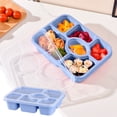 thumbnail image 1 of Hmgxay Six Compartment Lunch Box, Versatile Meal Container with Lid, Organized Snack Storage Box, Food Preservation Tray(Blue), 1 of 6